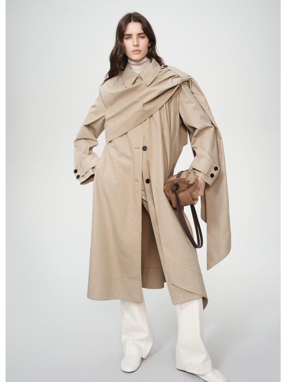 2-in1 Removable Vest Trench Coat